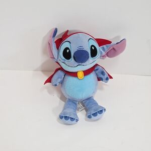 Stitch Disney Devil Halloween Stuffed Plush Animal Toy Collectible 7” Red Cape